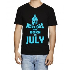 Warriors Are Born In July Graphic Printed T-shirt