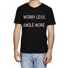 Worry Less Smile More Graphic Printed T-shirt