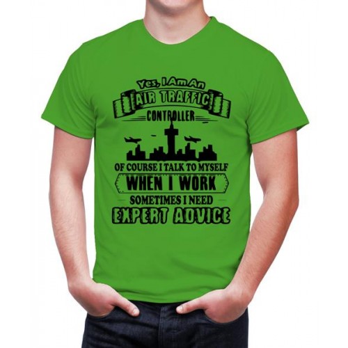 Yes I Am An Air Traffic Controller Graphic Printed T-shirt