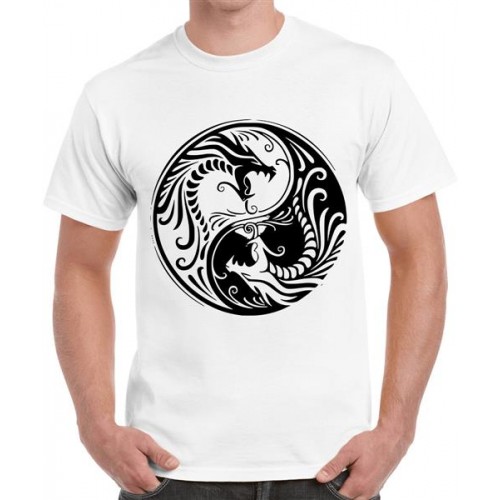 Yin Dragon Graphic Printed T-shirt