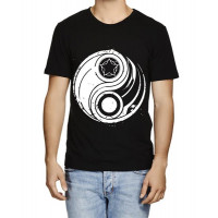 Men's Round Neck Cotton Half Sleeved T-Shirt With Printed Graphics - Yin Yang I.m.c.a.