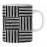 Black lines Square design Ceramic Printed Mug