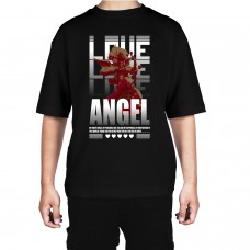 Men's Love Angel Graphic Printed Oversized T-shirt