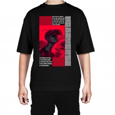 Men's Metaverse Graphic Printed Oversized T-shirt