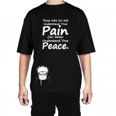 Men's Pain Peace Graphic Printed Oversized T-shirt