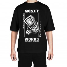 Money Works Business Is Business Oversized T-shirt