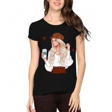 Coffee Girl Graphic Printed T-shirt