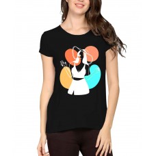 Women Elegant Line Art Graphic Printed T-shirt