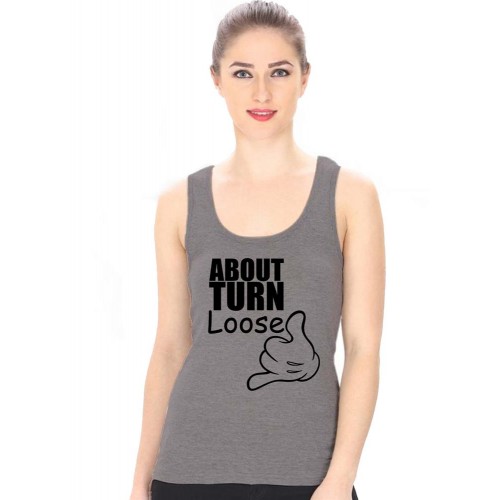 About Turn Loose Graphic Printed Tank Tops