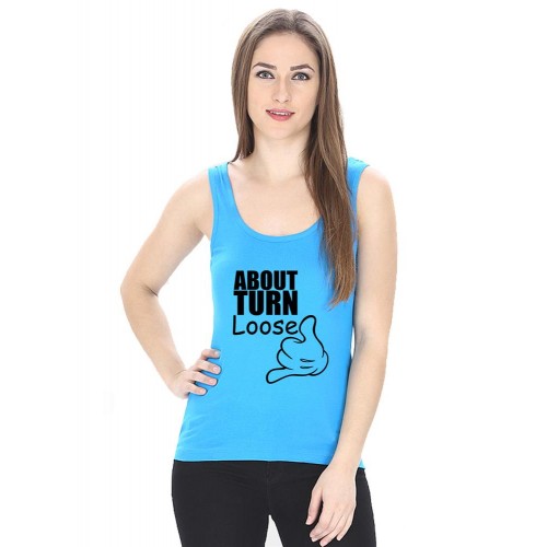 About Turn Loose Graphic Printed Tank Tops