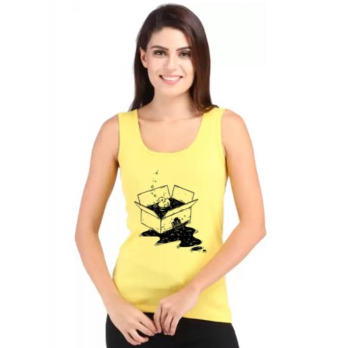 Duck Box Graphic Printed Tank Tops