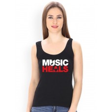 Music Heals Graphic Printed Tank Tops
