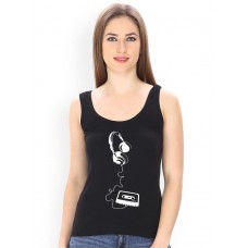 Music Life Graphic Printed Tank Tops