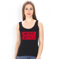 Never Settle Graphic Printed Tank Tops