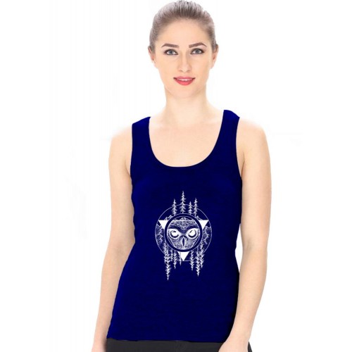 Owl Graphic Printed Tank Tops