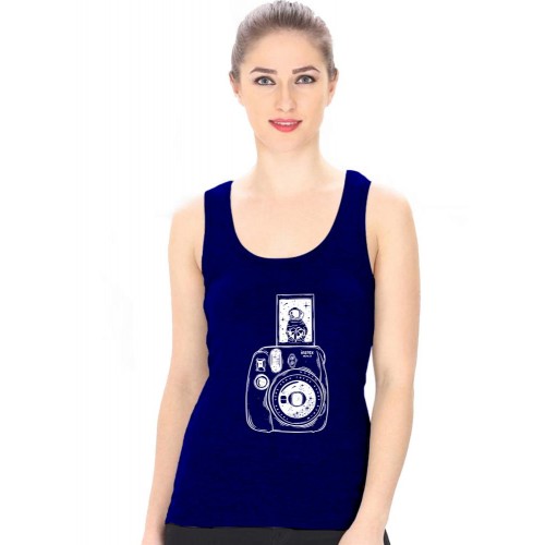 Pic Card Graphic Printed Tank Tops