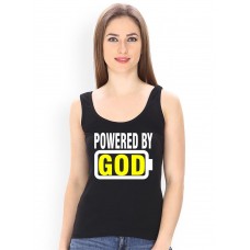 Powered By God Graphic Printed Tank Tops