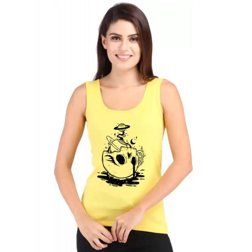 Skull Planets Graphic Printed Tank Tops