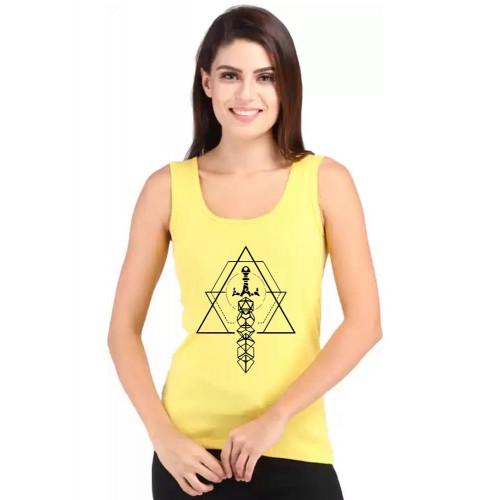 Sword Of Sign Graphic Printed Tank Tops