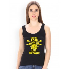 Take The Road Less Travelled Graphic Printed Tank Tops