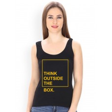Think Outside The Box Graphic Printed Tank Tops