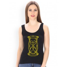 Time Sand Skull Graphic Printed Tank Tops