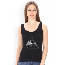 Triangle Road Graphic Printed Tank Tops