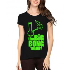 Caseria Women's Cotton Biowash Graphic Printed Half Sleeve T-Shirt - Big Bong Theory