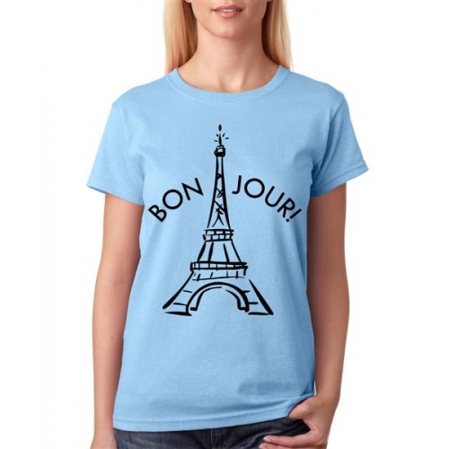 Bonjour Paris Graphic Printed T-shirt