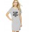 Caseria Women's Cotton Biowash Graphic Printed T-Shirt Dress with side pockets - Attitude Mera