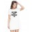 Women's Cotton Biowash Graphic Printed T-Shirt Dress with side pockets - Attitude Mera