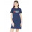 Women's Cotton Biowash Graphic Printed T-Shirt Dress with side pockets - Believe In Yourself