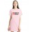 Caseria Women's Cotton Biowash Graphic Printed T-Shirt Dress with side pockets - Believe In Yourself