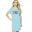 Women's Cotton Biowash Graphic Printed T-Shirt Dress with side pockets - Believe In Yourself