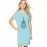 Women's Cotton Biowash Graphic Printed T-Shirt Dress with side pockets - Bulb Fish