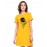 Women's Cotton Biowash Graphic Printed T-Shirt Dress with side pockets - Catch Me Astronaut