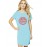 Women's Cotton Biowash Graphic Printed T-Shirt Dress with side pockets - Don't Stop Believe
