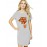 Women's Cotton Biowash Graphic Printed T-Shirt Dress with side pockets - Dream Tea