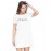 Caseria Women's Cotton Biowash Graphic Printed T-Shirt Dress with side pockets - Friends