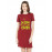 Women's Cotton Biowash Graphic Printed T-Shirt Dress with side pockets - High On Chai