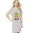 Women's Cotton Biowash Graphic Printed T-Shirt Dress with side pockets - I'M Pahadi