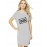 Caseria Women's Cotton Biowash Graphic Printed T-Shirt Dress with side pockets - I'm The Boss