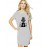 Women's Cotton Biowash Graphic Printed T-Shirt Dress with side pockets - Let The Music Play