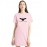 Women's Cotton Biowash Graphic Printed T-Shirt Dress with side pockets - Limitless