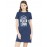Women's Cotton Biowash Graphic Printed T-Shirt Dress with side pockets - Live Life Loud