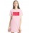 Caseria Women's Cotton Biowash Graphic Printed T-Shirt Dress with side pockets - Never Settle