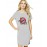Caseria Women's Cotton Biowash Graphic Printed T-Shirt Dress with side pockets - No More Rules