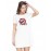 Women's Cotton Biowash Graphic Printed T-Shirt Dress with side pockets - No More Rules