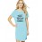 Women's Cotton Biowash Graphic Printed T-Shirt Dress with side pockets - Not Today