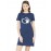 Women's Cotton Biowash Graphic Printed T-Shirt Dress with side pockets - Pet Love